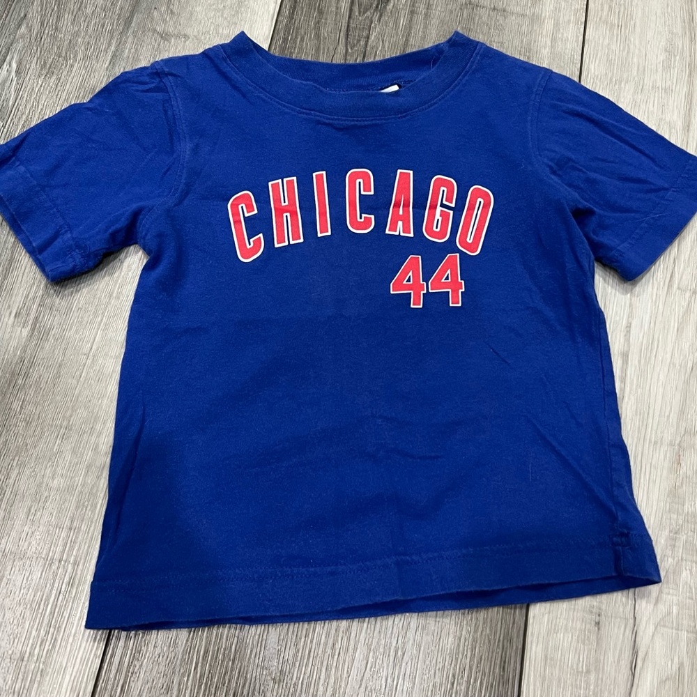Vibrant Blue Kids Tee with Chicago Design #44 Rizzo
